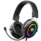 ONIKUMA X10 RGB Wired Gaming Headphone with Microphone, Cable Length: about 2.1m(Black Silver) - 1