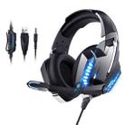 ONIKUMA K18 Cool Light Wired Gaming Headphone for PS4, Computer (Black Blue) - 1