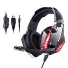 ONIKUMA K18 Cool Light Wired Gaming Headphone for PS4, Computer (Black Red) - 1