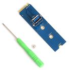 USB 3.0 NGFF M.2 to PCI-E X16 Slot Converter Card with Screwdriver(Blue) - 1