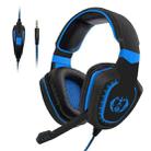 SADES AH-28 3.5mm Plug Wire-controlled Noise Reduction E-sports Gaming Headset with Retractable Microphone, Cable Length: 2m(Black Blue) - 1