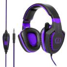 SADES AH-28 3.5mm Plug Wire-controlled Noise Reduction E-sports Gaming Headset with Retractable Microphone, Cable Length: 2m(Black purple) - 1