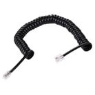 4 Core Male to Male RJ11 Spring Style Telephone Extension Coil Cable Cord Cable, Stretch Length: 2m(Black) - 2