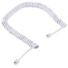 4 Core Male to Male RJ11 Spring Style Telephone Extension Coil Cable Cord Cable, Stretch Length: 3m(Black) - 1