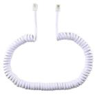 4 Core Male to Male RJ11 Spring Style Telephone Extension Coil Cable Cord Cable, Stretch Length: 3m(Black) - 2