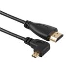 50cm 4K HDMI Male to Micro HDMI Left Angled Male Gold-plated Connector Adapter Cable - 1