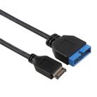 30cm USB 3.1 Type-E to USB 3.0 Motherboard 19 Pin Male Expansion Cable - 1