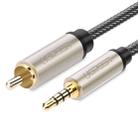 UGREEN 3.5mm to RCA Audio Cable Xiaomi Mi 1/2 TV Digital SPDIF Cable, Length: 1m (Black) - 1