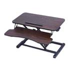 Foldable Standing and Liftable Computer Desk Workbench(Walnut) - 1