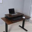 Foldable Standing and Liftable Computer Desk Workbench(Walnut) - 2