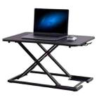 Folding Standing Lifting Computer Desk (Black) - 1