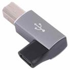 USB-C / Type C Female to USB 2.0 B MIDI Male Adapter for Electronic Instrument / Printer / Scanner / Piano (Grey) - 5
