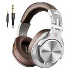 OneOdio A71 Head-mounted Noise Reduction Wired Headphone with Microphone(Brown) - 1