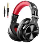 OneOdio A71 Head-mounted Noise Reduction Wired Headphone with Microphone (Black Red) - 1