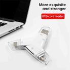 919 3 in 1 USB + USB-C / Type-C + 8 Pin Interfaces TF / SD Card Reader with OTG - 3