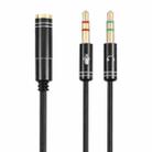 3.5mm Female to 2 x 3.5mm Male Adapter Cable(Black) - 1