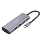 Onten OT-95123 5 in 1 Multifunctional Type-C + USB + HDMI Docking Station, Cable Length: 145mm(Silver) - 1