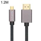ULT-unite Gold-plated Head HDMI Male to Micro HDMI Male Nylon Braided Cable, Cable Length: 1.2m (Black) - 1