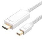 1080P 60Hz Mini DisplayPort to HDMI Cable, Cable Length:2m (Silver) - 1