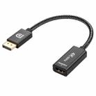 4K 60Hz DisplayPort Male to HDMI Female Adapter Cable (Silver+Black) - 1