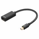 Mini DP to 1080P HD HDMI PP Yarn Woven Net Adapter Cable (Black) - 1