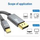 Mini&#160;DP Male to 8K DisplayPort 1.4 Male HD Braided Adapter Cable, Cable Length: 2m - 4