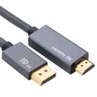 DisplayPort Male to HDMI Male 8K 30Hz HD Braided Adapter Cable, Cable Length: 2m - 1