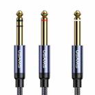 USAMS US-SJ540 3.5mm to Dual 6.35mm Aluminum Alloy Audio Cable, Length: 2m - 1