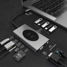 Basix T13 13 in 1 USB-C / Type-C to USB 3.0x5 + HDMI + SD + TF + PD Charging + 3.5mm Audio + VGV + RJ45 Converter - 1