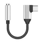 TA14 USB-C / Type-C Male to 3.5mm Audio Female Elbow Earphone Adapter (Silver) - 1