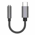 TA14 USB-C / Type-C Male to 3.5mm Audio Female Straight Earphone Adapter (Grey) - 1