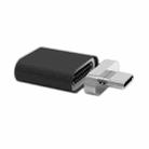 Straight USB-C / Type-C 3.1 Male to USB-C / Type-C 3.1 Female 20 Pin Magnetic Adapter (Black) - 1