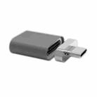 Straight USB-C / Type-C 3.1 Male to USB-C / Type-C 3.1 Female 20 Pin Magnetic Adapter (Grey) - 1