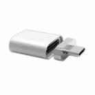 Straight USB-C / Type-C 3.1 Male to USB-C / Type-C 3.1 Female 20 Pin Magnetic Adapter (Silver) - 1