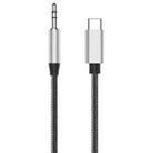 TA13-B1 USB-C / Type-C Male to 3.5mm Audio Male DAC Earphone Adapter Cable, Cable Length: 1m(Silver) - 1