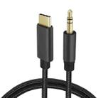 TA13-B1 USB-C / Type-C Male to 3.5mm Audio Male DAC Earphone Adapter Cable, Cable Length: 2m (Black) - 1