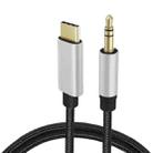 TA13-B1 USB-C / Type-C Male to 3.5mm Audio Male DAC Earphone Adapter Cable, Cable Length: 2m (Silver) - 1