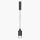 TA12-R USB-C / Type-C Male to 3.5mm Audio Female Single Crystal Copper Braid Earphone Adapter (Silver) - 1