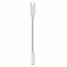 TA12-R2 USB-C / Type-C Male to 3.5mm Audio Female Single Crystal Copper Braid Earphone Adapter(Silver) - 1