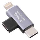 USB-C / Type-C Female to 8 Pin Male + USB-C / Type-C Male Converter - 1