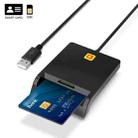 Rcoketek CR301 Smart CAC Card Reader USB 2.0 Bank Card SIM Card Tax Reader (Black) - 1