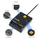 Rcoketek CR301 Smart CAC Card Reader USB 2.0 Bank Card SIM Card Tax Reader (Black) - 6