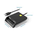 Rcoketek CR301 Smart CAC Card Reader USB 2.0 Bank Card SIM Card Tax Reader (Black) - 7