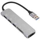 NK-3043HD 6 in 1 USB Male to TF / SD Card Slot + USB 3.0 + 3 USB 2.0 Female Adapter - 1