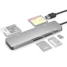 Rocketek CR308 USB3.0 Multi-function Card Reader CF / CFast / SD / MS / TF Card 5 in 1 (Silver Grey) - 1