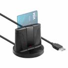 Rocketek SCR02 Desktop USB2.0 SIM / CAC Smart Card Reader (Black) - 1