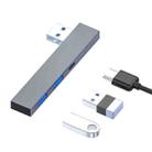 889C USB Male to USB 2.0+USB 3.0+USB-C/Type-C Female Adapter(Gray) - 1