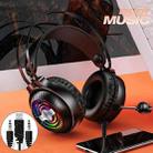 YINDIAO Q4 Head-mounted Wired Gaming Headset with Microphone, Version: Dual 3.5mm + USB(Black) - 1