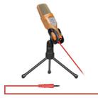 Yanmai SF666 Professional Condenser Sound Recording Microphone with Tripod Holder, Cable Length: 1.3m, Compatible with PC and Mac for Live Broadcast Show, KTV, etc.(Gold) - 1