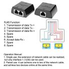 RJ45 to 2 x RJ45 Ethernet Network Coupler Thunder Lightning Protection (Black) - 2